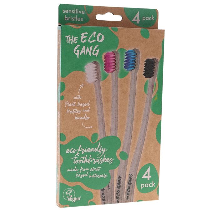 The Eco Gang Plantebaserede Tandbørster 4-pak