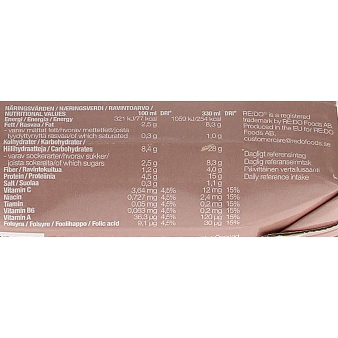 Näringsinnehåll Växtbaserad Proteindryck Choklad 8-Pack