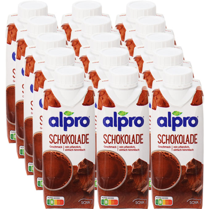 Alpro Sojadrink Schokolade, 15er Pack (kleine Packung)