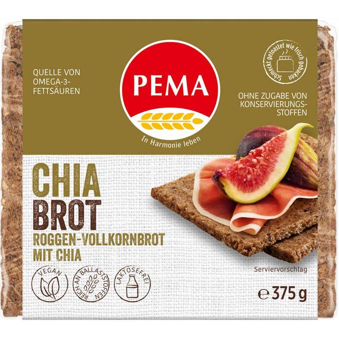 PEMA Roggen-Vollkornbrot mit Chia