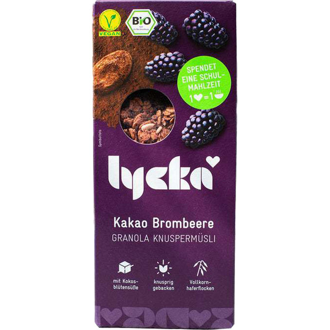 Lycka BIO Granola Kakao Brombeere