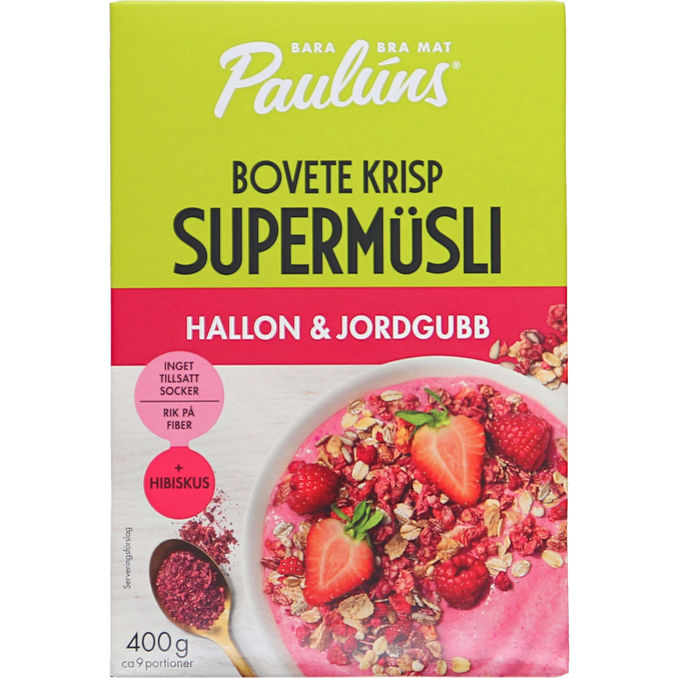 Paulúns Supermüsli Hallon & Jordgubb 