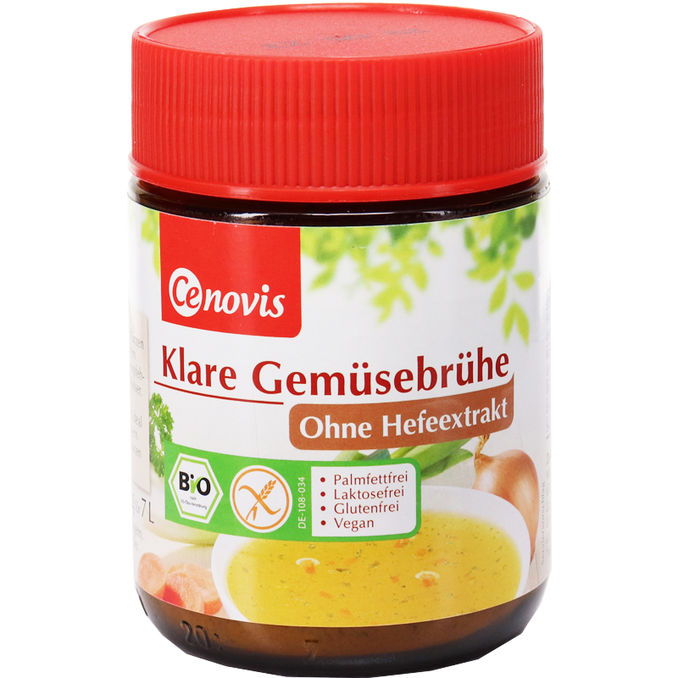 BIO Klare Gemüsebrühe (ohne Hefeextrakt), 140g von Cenovis | Motatos