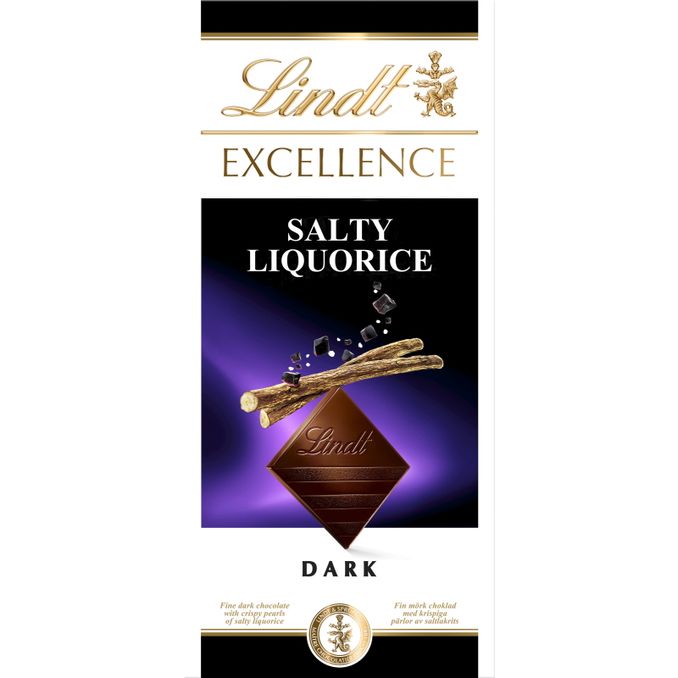 Lindt Tummasuklaa Salmiakki