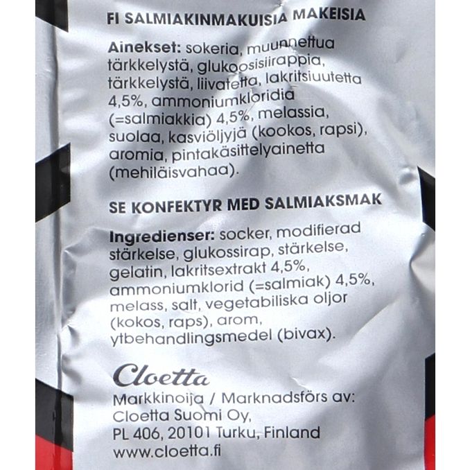 Salmiakki Aakkoset, 180 g, Malaco | Matsmart