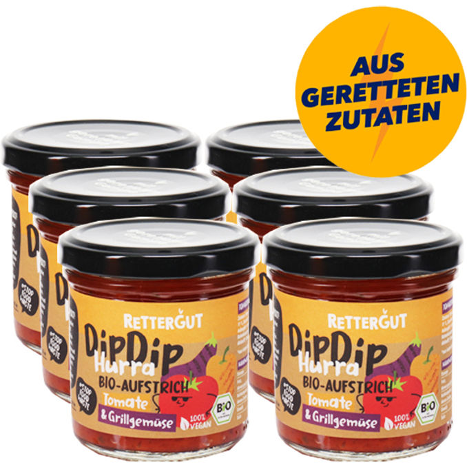 Rettergut BIO Aufstrich Tomate & Grillgemüse, 6er Pack