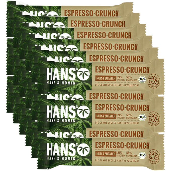 HANS BIO Hanfriegel Espresso-Crunch, 18er Pack