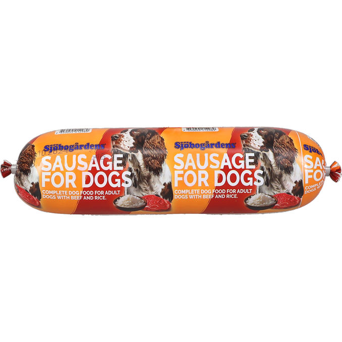 Sjöbogårdens Hunde Kødpølse Premium Beef & Rice 800g