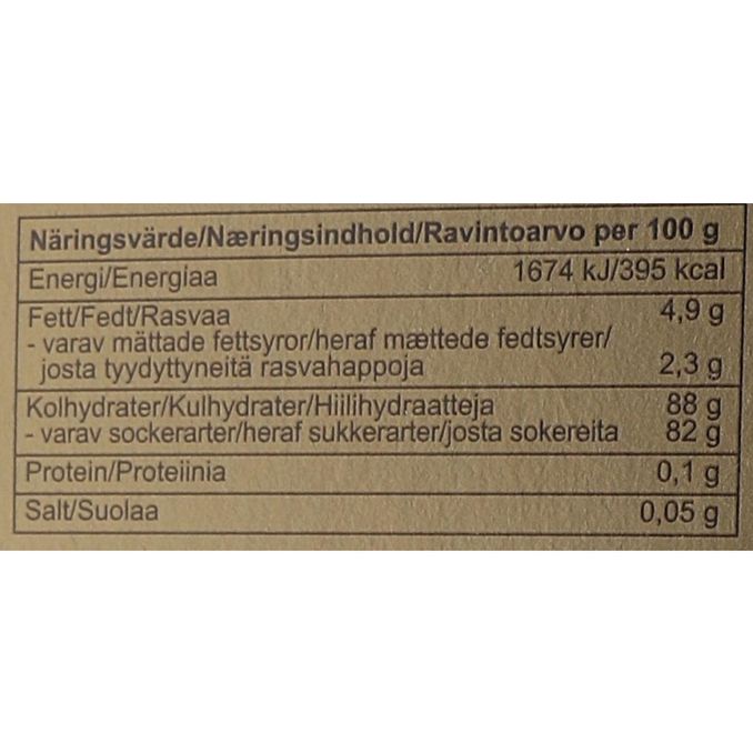 Näringsinnehåll Röd Sockermassa