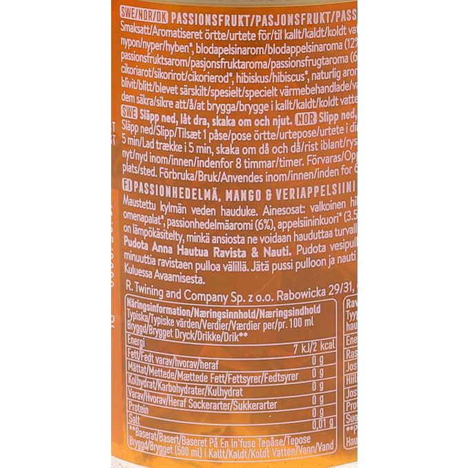 Twinings Iste Passionsfrukt Mango Blodapelsin