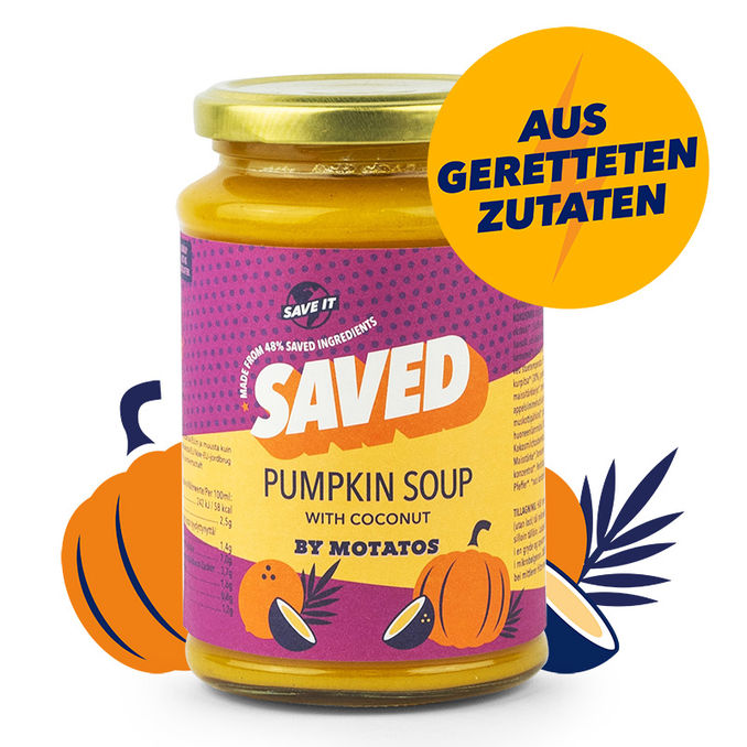 SAVED By Motatos BIO Suppe Kürbis & Kokos, 6er Pack