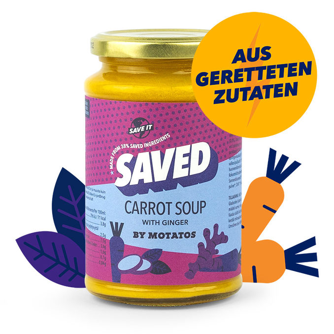 SAVED By Motatos BIO Suppe Karotte & Ingwer, 6er Pack