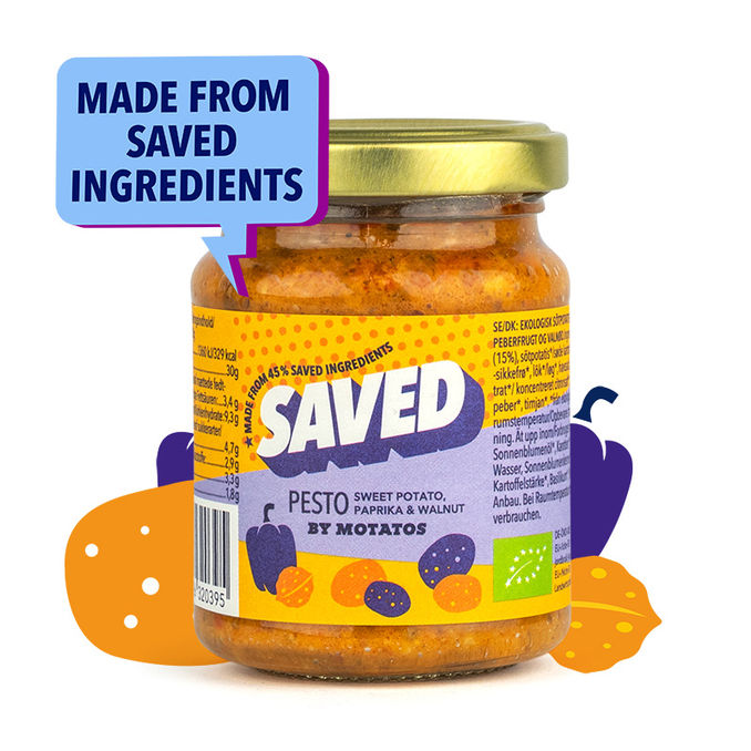 SAVED By Motatos Pesto - Sötpotatis, Paprika & Valnötter