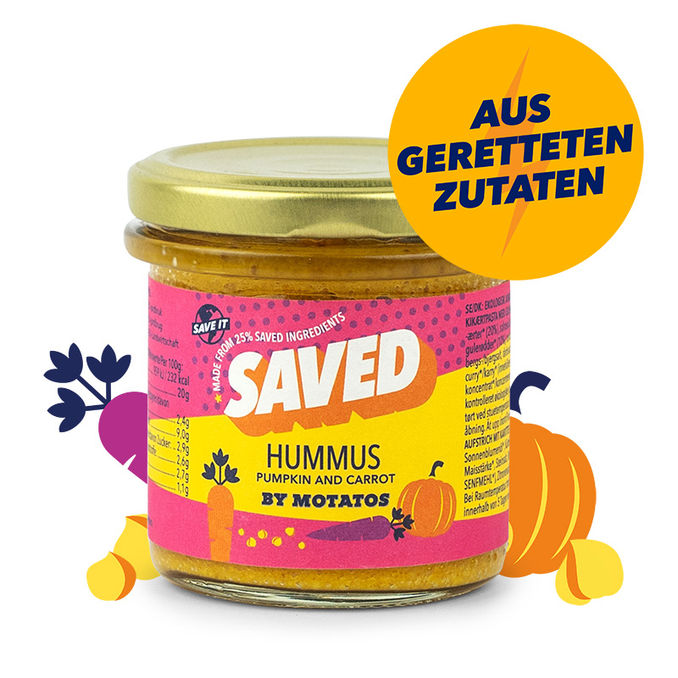 SAVED By Motatos BIO Hummus Kürbis & Karotte