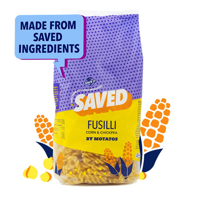 SAVED By Motatos Fusilli Pasta Majs & Kikærter