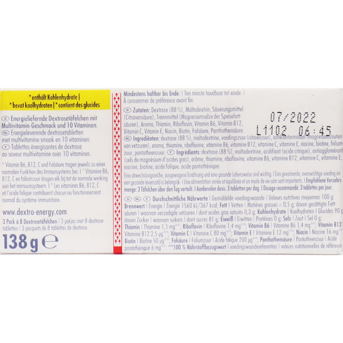 Dextro Energy Würfel ImmunFit Multivitamin, 20x3er Pack