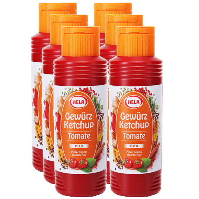 Hela Gewürzketchup Tomate mild, 6er Pack