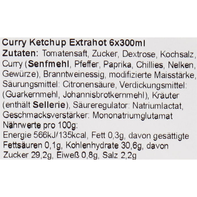 Hela Curry Ketchup extra hot, 6er Pack