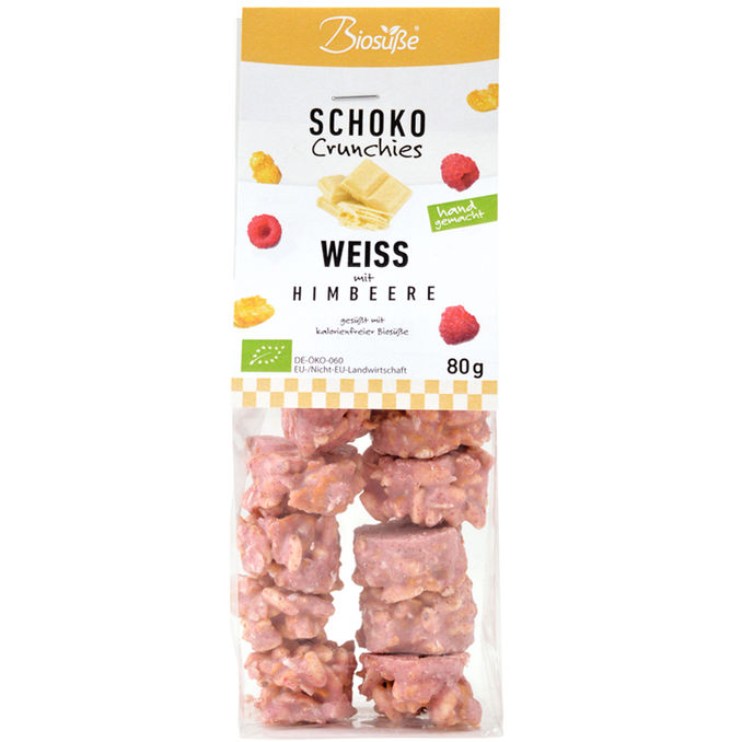 Biosüße Bio Schoko Crunchies Himbeer