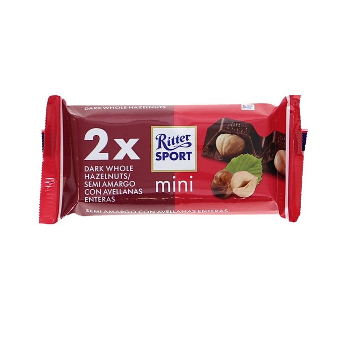 4 x Ritter Sport Mørk & Hele Hasselnødder Mini