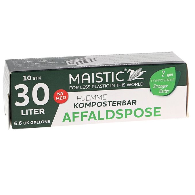 Maistic Affaldsposer komposterbare 30 L Økologiske til fra Motatos | Alledagligvarer.dk
