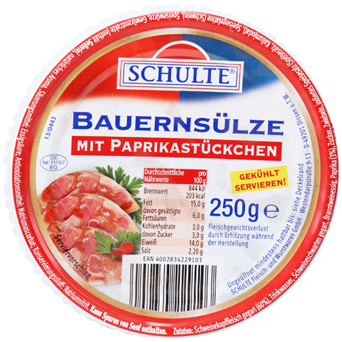 Schulte Bauernsülze mit Paprikastückchen