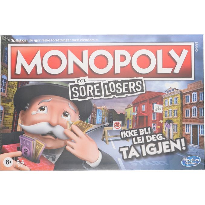 Hasbro Monopoly Sore Loosers på norsk