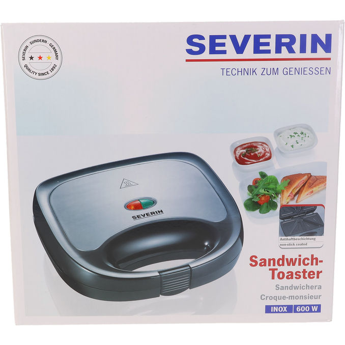 Severin Sandwichtoaster SA 2969 Sort Rustfrit stål