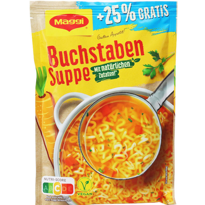 Maggi Buchstaben Suppe +25% 