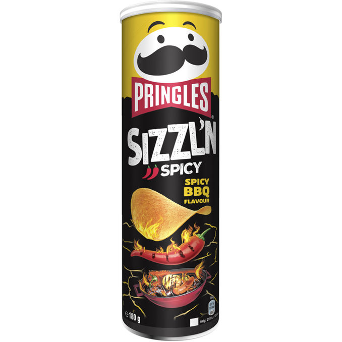 Pringles Sizzlin Spicy BBQ