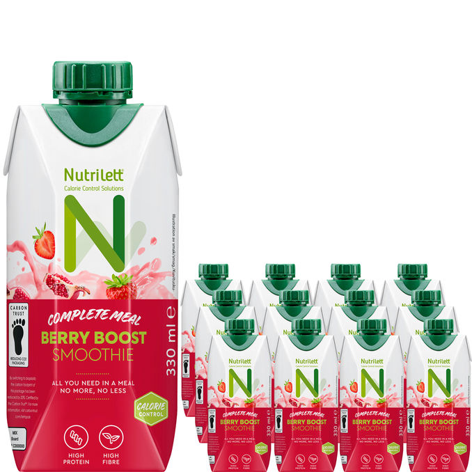 Nutrilett Ateriankorvike Smoothie Berry Boost 12-pack