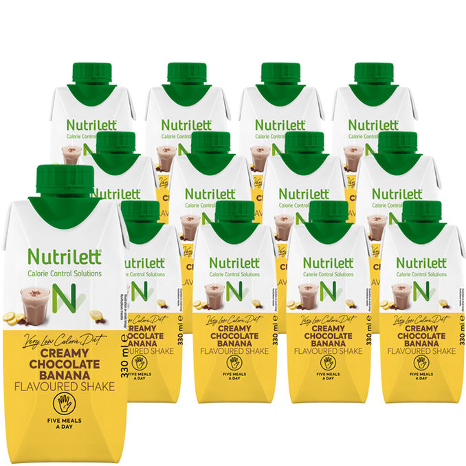 Nutrilett Måltidserstatningsshakes m. Banan & Chokolade 12-pak