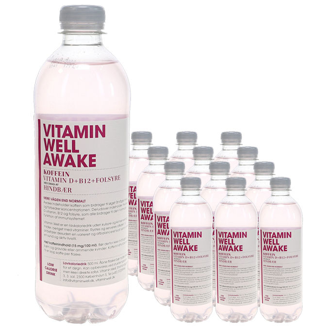 Vitamin well Vitamin Well Awake Hindbær 12-pak