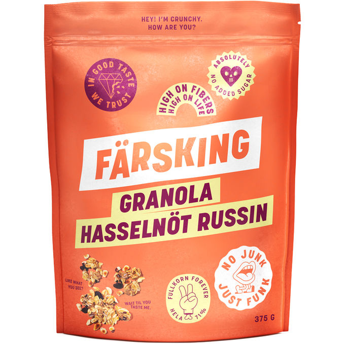 Färsking Granola Hasselnöt & Russin