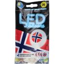 Wakadabaloon - LED Ballonger Norsk Flagga 4-Pack 