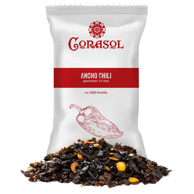 Corasol Ancho Chili (geschrotet)