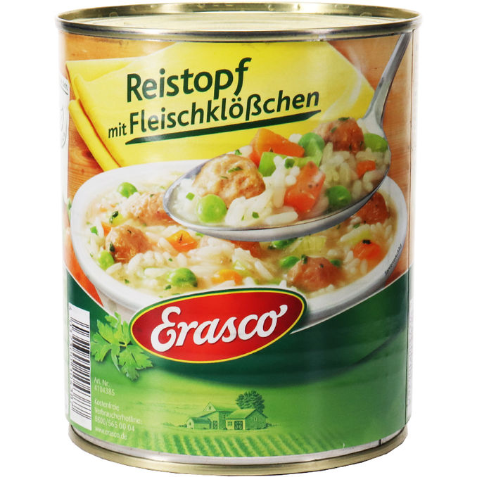 Erasco Reistopf mit Fleischklößchen