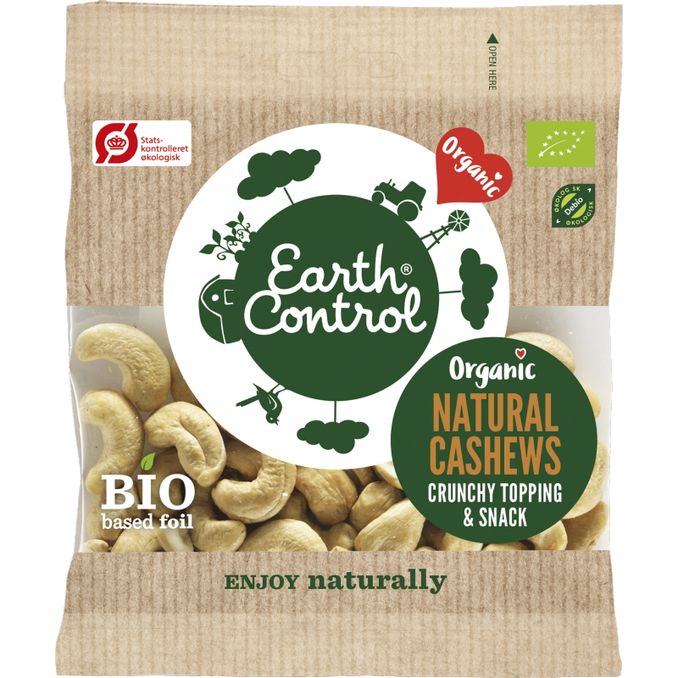 Earth Control Organic Natural Cashews 60g