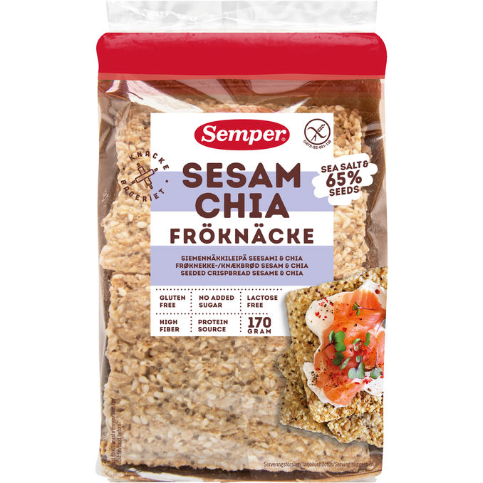 Semper Glutenfrit Knækbrød m. Sesam & Chia