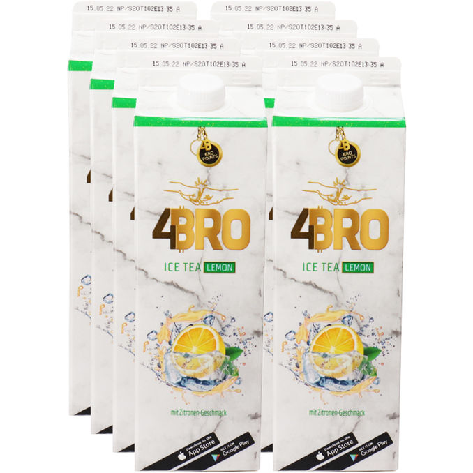 4Bro Eistee Zitrone, 8er Pack (1L)