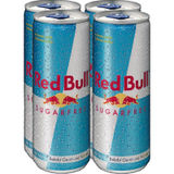 Mindestens haltbar bis: 24.01.2026 Red Bull Sugarfree, 4er Pack (EINWEG) zzgl. Pfand