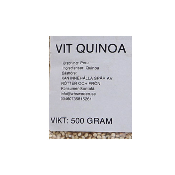 Näringsinnehåll Quinoa Vit