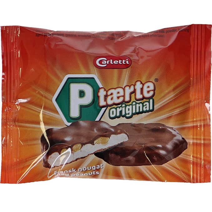 Carletti P-Tærte Original Fransk Nougat m. Peanuts 25 g