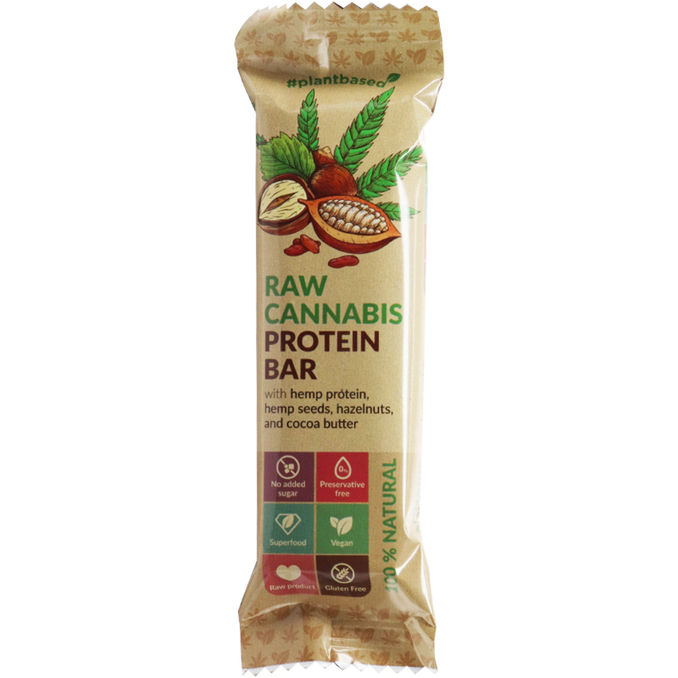 Euphoria Raw Cannabis Protein Bar Kakao & Haselnuss