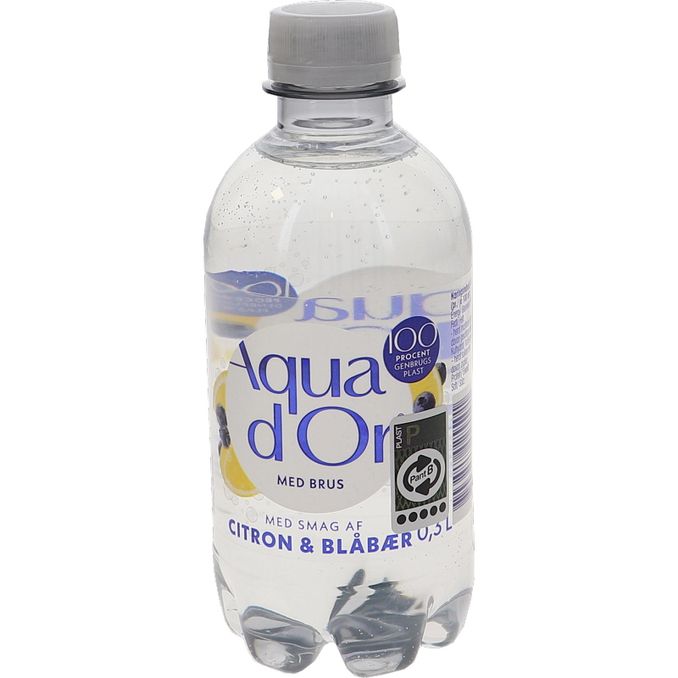 Aquador Aqua d'Or Citron & Blåbær Sparkle 330ml