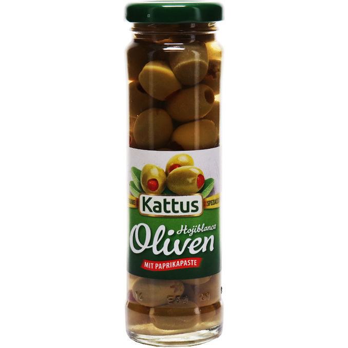 Kattus Grüne Oliven mit Paprikapaste