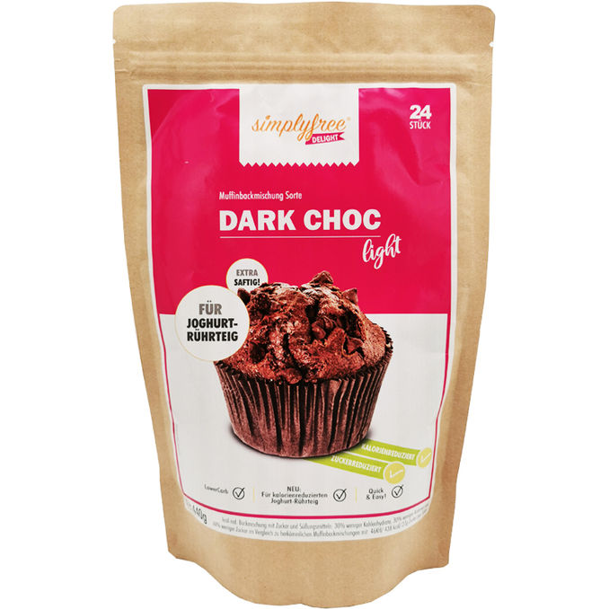 simplyfree Muffinbackmischung Dark Choc Light, 24 Stück