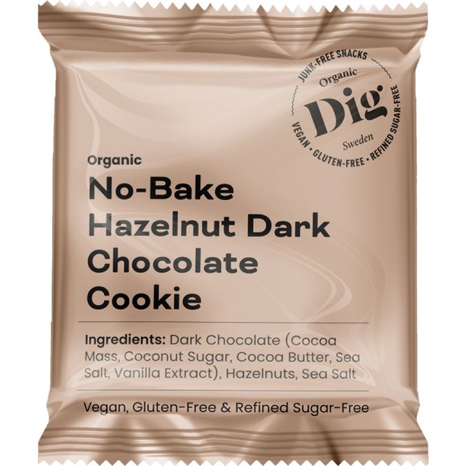 Dig Hazelnut Dark Chocolate Raakakeksi
