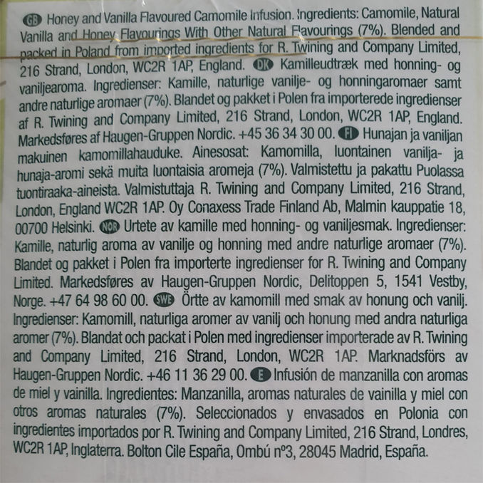 Twinings Te Kamomill Honung Vanilj