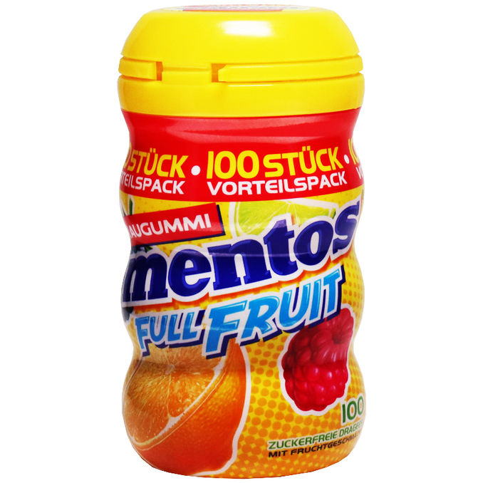 Mentos Full Fruit Kaugummi, 100er Dose